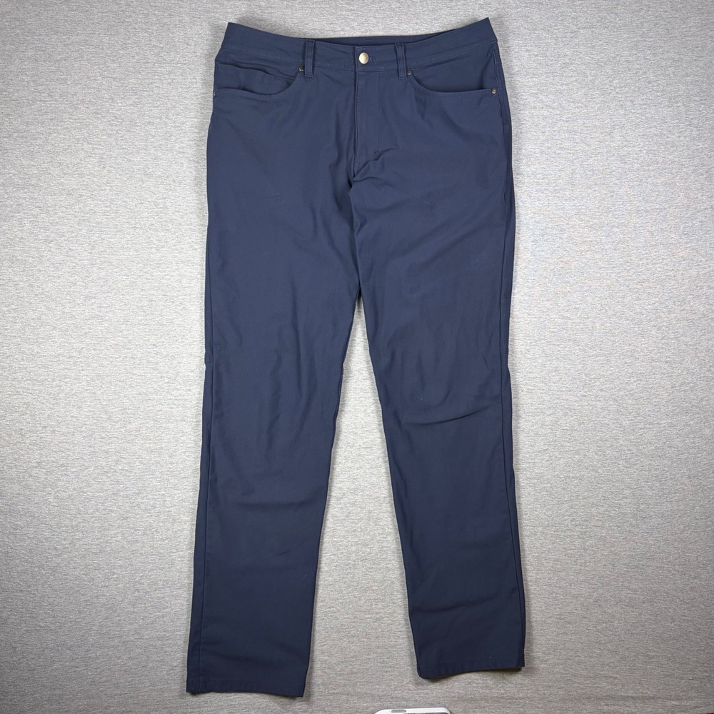 Lululemon Pants Mens 33x31 Navy Blue ABC Slim Fit Five Pocket Technical Trousers